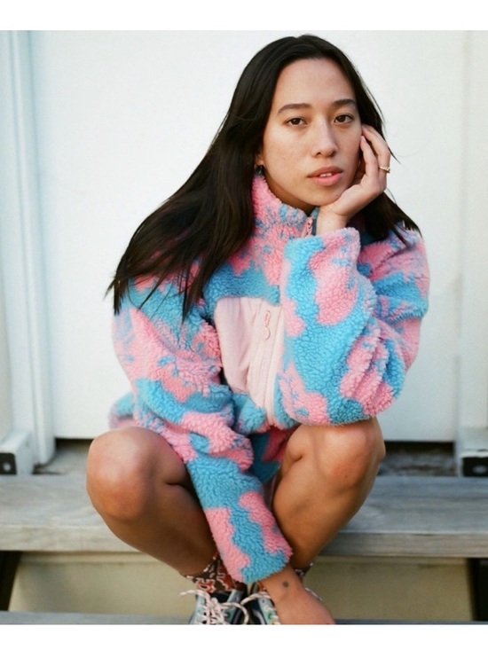 Holiday The Label Jackets & Blazers - Emma Mulholland on Holiday Pastel Pink & Blue Teddy Sherpa Zip Jacket
